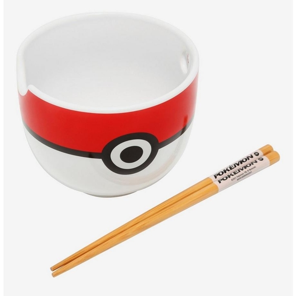 ❌SOLD❌ Pokémon Pokéball Ramen Bowl with Chopsticks - Picture 2 of 8